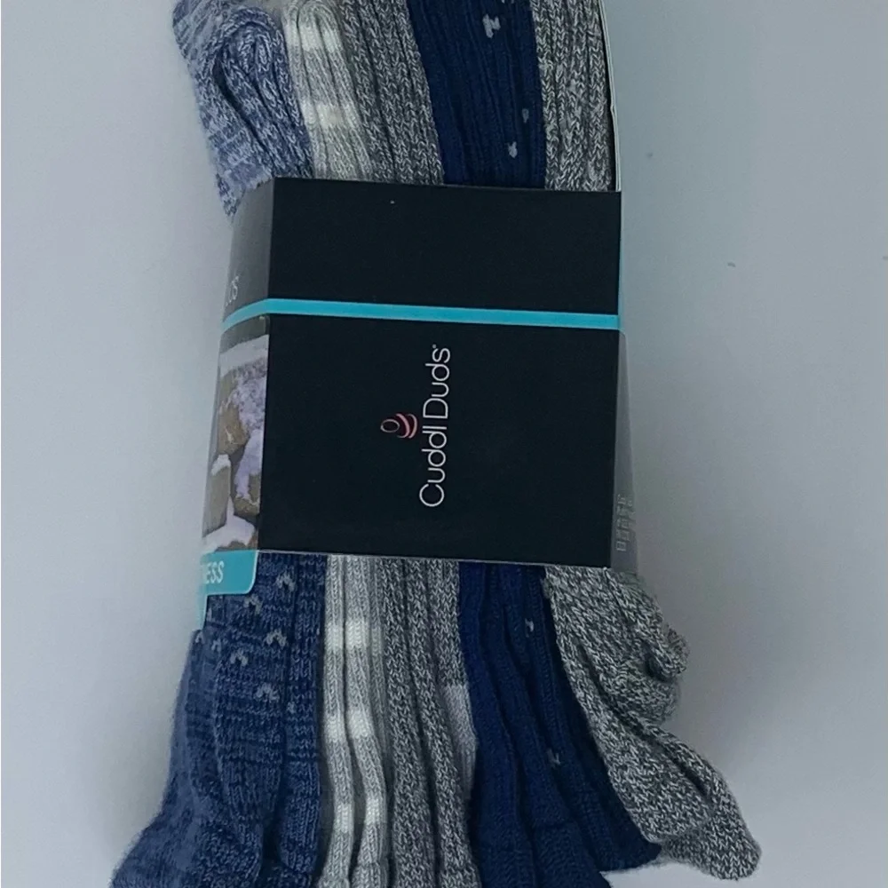 NWT Women’s Bundle of 3, 6-pack Cuddl Duds Casual Socks - Blue, Black, Gray (18)